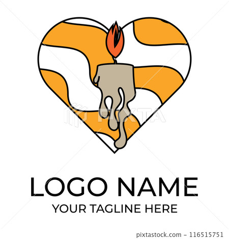 candle light logo design template illustration candle light logo design template illustration 116515751