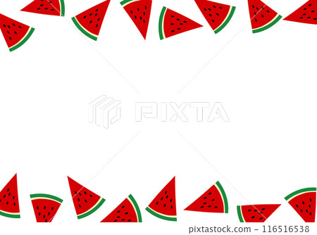 可愛的夏季西瓜框架背景 14 116516538