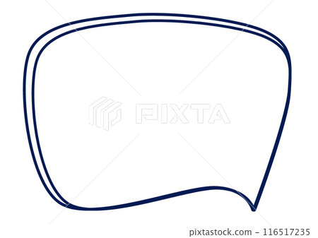 Speech bubble, navy blue, double eyelids 116517235