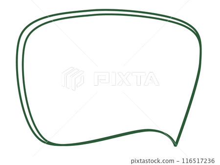 Speech bubble, dark green, double eyelids Speech bubble, dark green, double eyelids 116517236