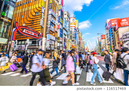 Tokyo cityscape in Japan Inbound... like a foreign country... Kabukicho bustling with foreign tourists = 31st 116517469