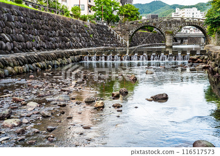 Nakajima River and Meganebashi Bridge [Nagasaki City] 116517573