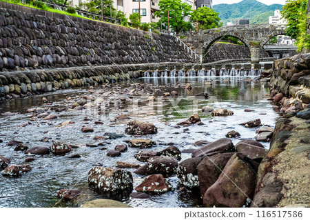 Nakajima River and Meganebashi Bridge [Nagasaki City] 116517586