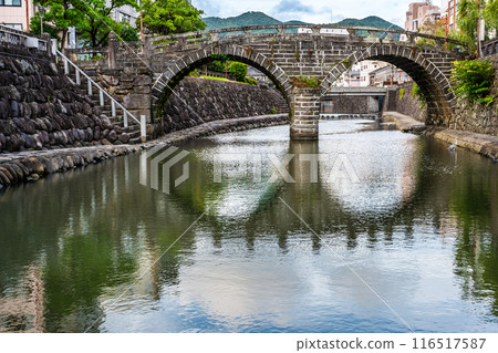 Nakajima River and Meganebashi Bridge [Nagasaki City] 116517587