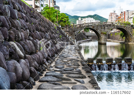 Nakajima River and Meganebashi Bridge [Nagasaki City] 116517602