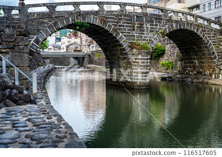 Nakajima River and Meganebashi Bridge [Nagasaki City] 116517605