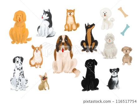 Dog illustration material 116517754