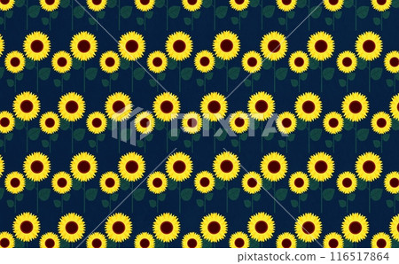 Sunflower field pattern (navy) 116517864