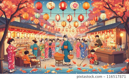 Lanterns lined up before the Lantern Festival 116517871
