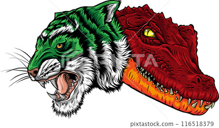 tiger head in detailed style vector illustration design tiger head in detailed style vector illustration design 116518379