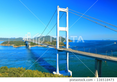 【愛媛縣】來島海峽大橋和來島海峽（島波海道） 116518473