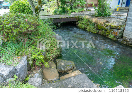 The waterfront of Jizo River in Samegai-juku on the old Nakasendo road in Maibara city, Shiga prefecture The waterfront of Jizo River in Samegai-juku on the old Nakasendo road in Maibara city, Shiga prefecture 116518533