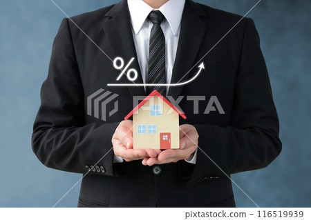 Image of rising mortgage interest rates 116519939