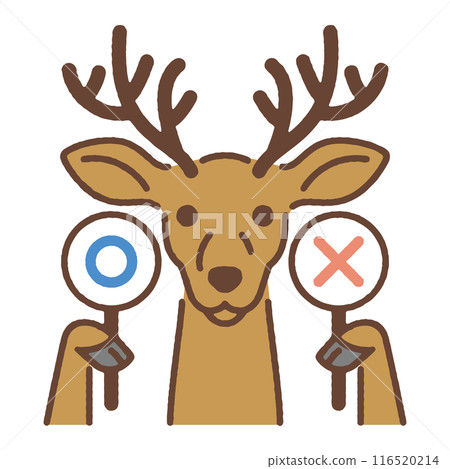 鹿與答題卡的插圖 116520214