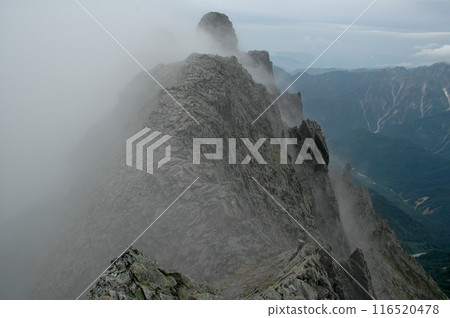 Gendarme, Mt. Okuhotaka in summer Gendarme, Mt. Okuhotaka in summer 116520478