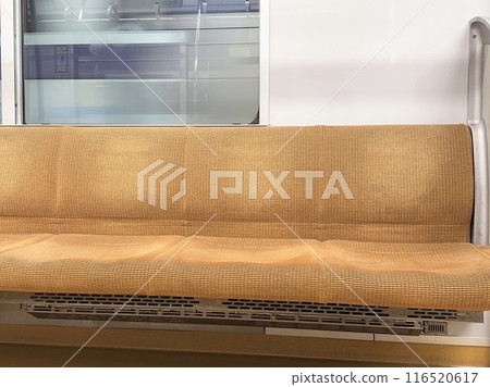An empty train seat 116520617