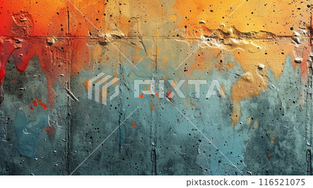 Spray painting concrete wall background. Generative AI 116521075