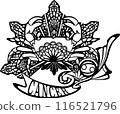 Cancer: Designs that can be used for paper cutting, etc. 116521796