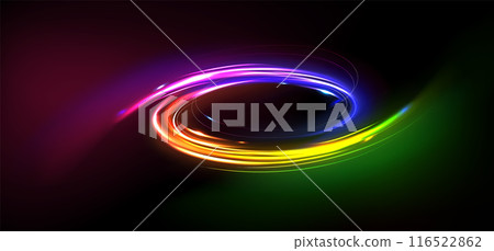 Abstract neon light swirls Abstract neon light swirls 116522862