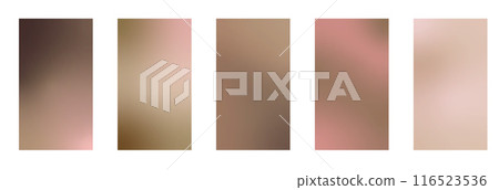 Nude gradient. Pastel nude background set, modern gradient vector design. Trendy screen. 116523536