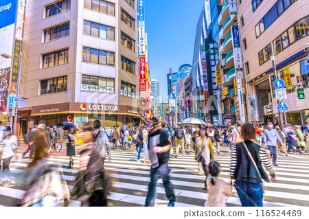 Tokyo cityscape in Japan, including SUNSHINE60ST in front of Ikebukuro Station, on the 31st 116524489