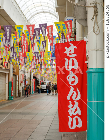 Scenery of Kawabata-dori shopping street in Fukuoka Scenery of Kawabata-dori shopping street in Fukuoka 116524559