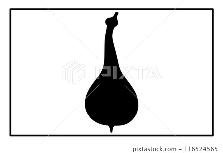 Bottle Gourd Vegetable Silhouette, Bottle Gourd Vegetable Silhouette vector art 116524565