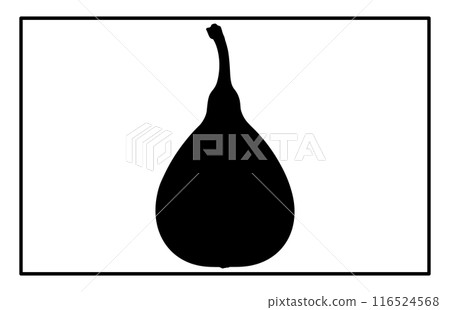 Bottle Gourd Vegetable Silhouette, Bottle Gourd Vegetable Silhouette vector art 116524568