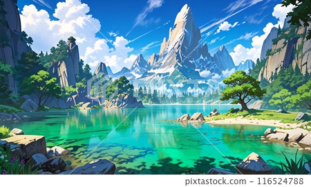 清澈的湖邊 116524788