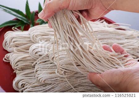 Delicious freshly made soba noodles Delicious freshly made soba noodles 116525021