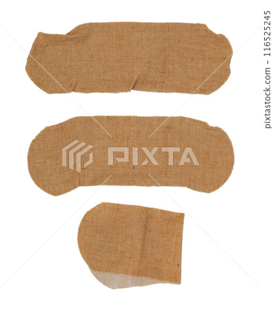 adhesive band aid isolated on white background, top view 116525245