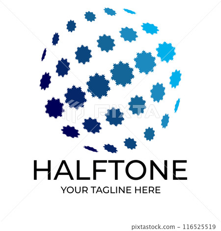 halftone circle dots. halftone circle dots. 116525519