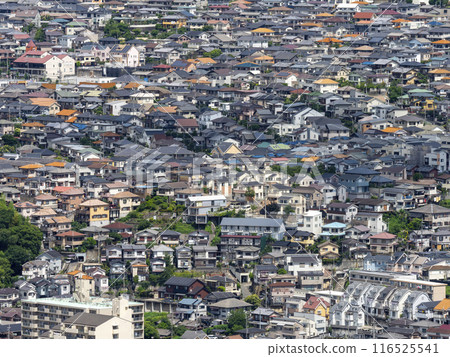 依山而建的人口密集住宅區 116525541