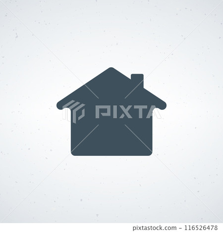 Home icon, house symbol. residential cottage hotel icon. Stock vector illustration isolated on white background. 116526478
