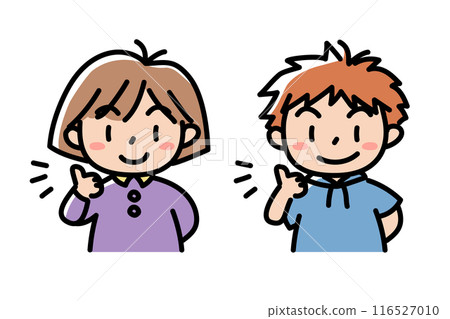 Children's facial expressions_Good_Boys and girls set_Colorful 116527010