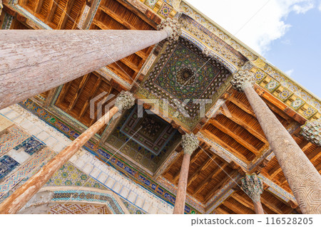 Bolo Haouz Mosque exterior details under blue sky, 116528205