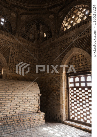 Samanid Mausoleum, interior detail with arched doorway Samanid Mausoleum, interior detail with arched doorway 116528224