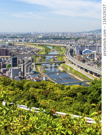 Cityscape seen from Satsukiyama observation deck Cityscape seen from Satsukiyama observation deck 116529157