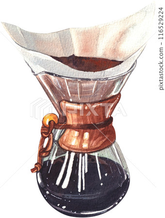 Coffee culture watercolor png icon 116529224