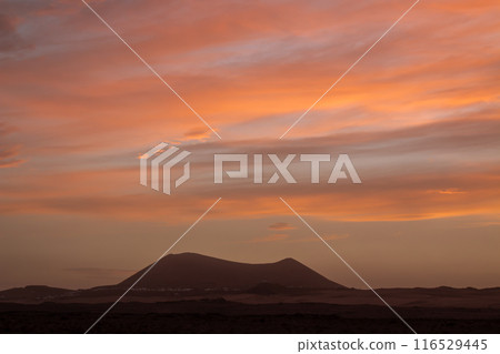 Mountains and sunset, Lanzarote, Spain 116529445