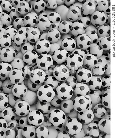 Wallpaper of soccer football balls black and white 116529891