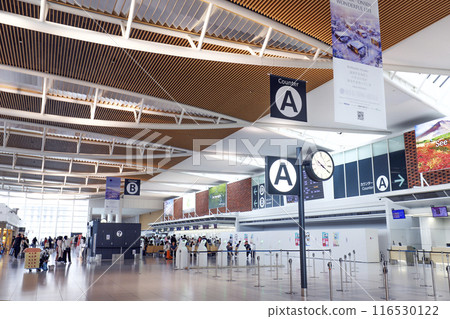 New Chitose Airport International Terminal 3F Departure Lobby Counter A High Key 116530122