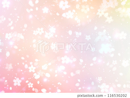 Abstract and fantastic glitter gradient background wallpaper texture with pink and orange flowers 116530202
