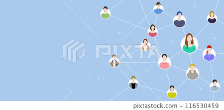 Web background material with images from social networks 116530459