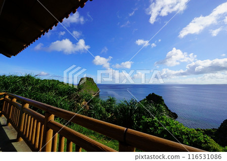 bench overlooking the sea 116531086