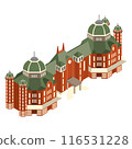 Isometric illustration "Tokyo Station" that becomes a city when arranged 116531228