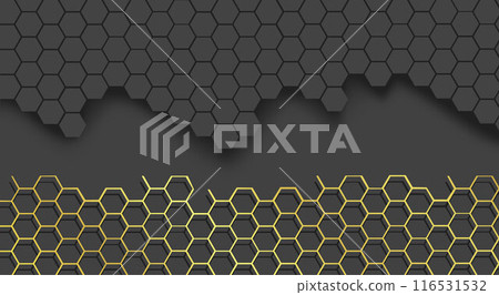 background, hexagon, vector 116531532