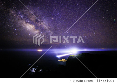 【高知縣足折岬】足折岬燈塔、銀河和星空 116531904