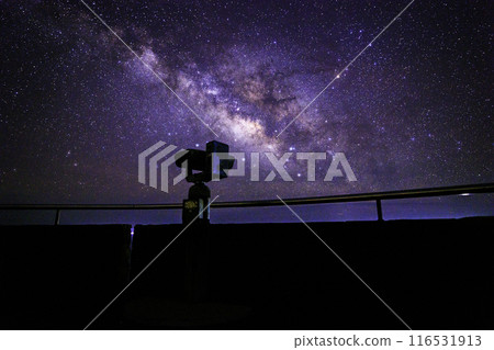 《Cape Ashizuri, Kochi Prefecture》 The Milky Way and starry sky from Cape Ashizuri Observatory 116531913
