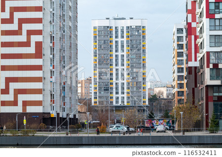 modern high-rise multi-storey business class building, residential complex 116532411